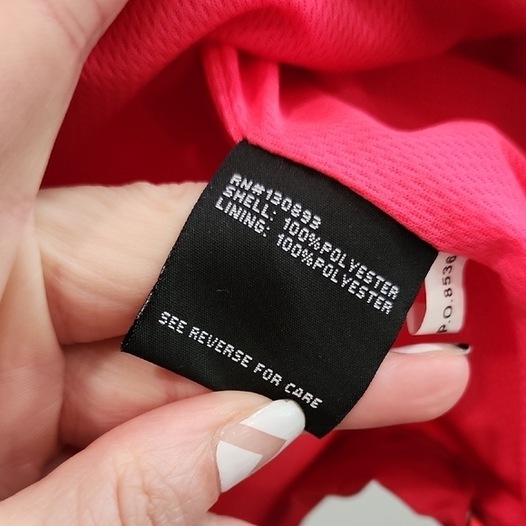 New Balance Women's Hot Pink Ombre Hooded Windbreaker Jacket - Picture 6 of 7